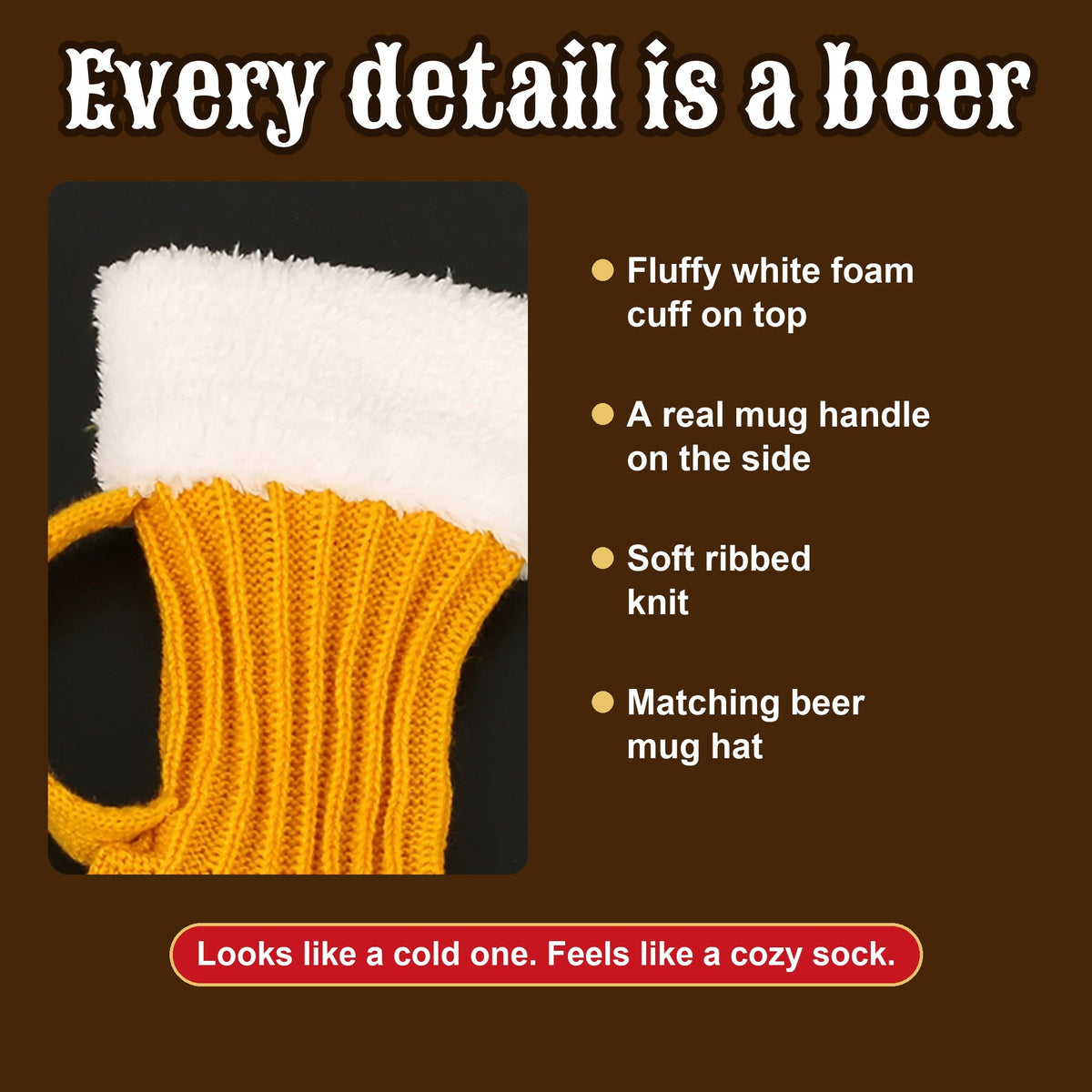 Beer Mug Socks + Beer Hat Set