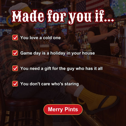Beer Mug Socks + Beer Hat Set