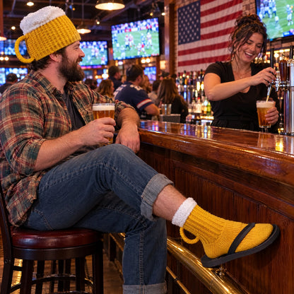 Beer Mug Socks + Beer Hat Set